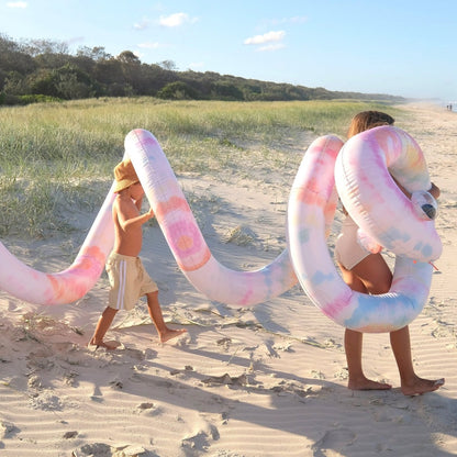 Sunnylife Giant Inflatable Noodle Snake - Tie Dye - Inflatable Games