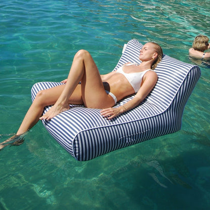 SUNNYLiFE Luxe Floating Chair - Marine Stripe - Pool Floats