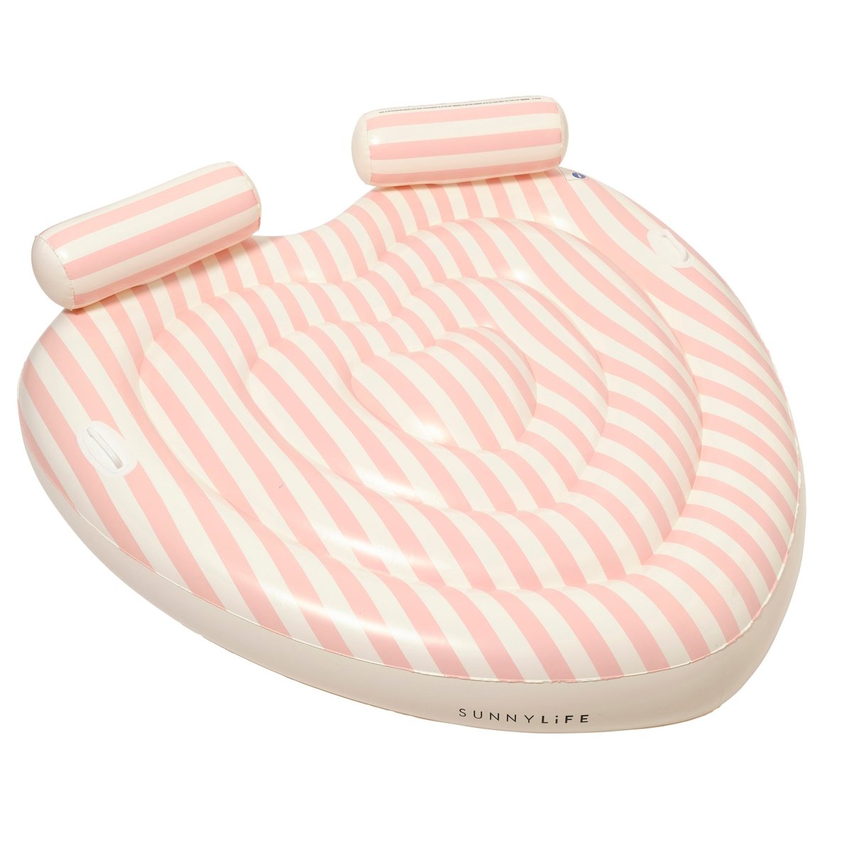 SUNNYLiFE Twin Heart Lie - On Float - Stole my Heart Pink Stripe - Pool Floats