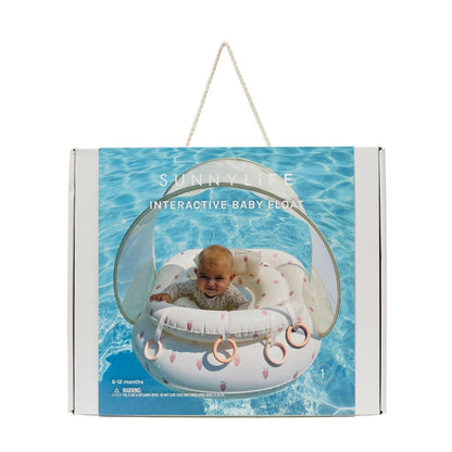 SUNNYLiFE Interactive Baby Float - Strawberry Sunshine - Kids Pool Floats