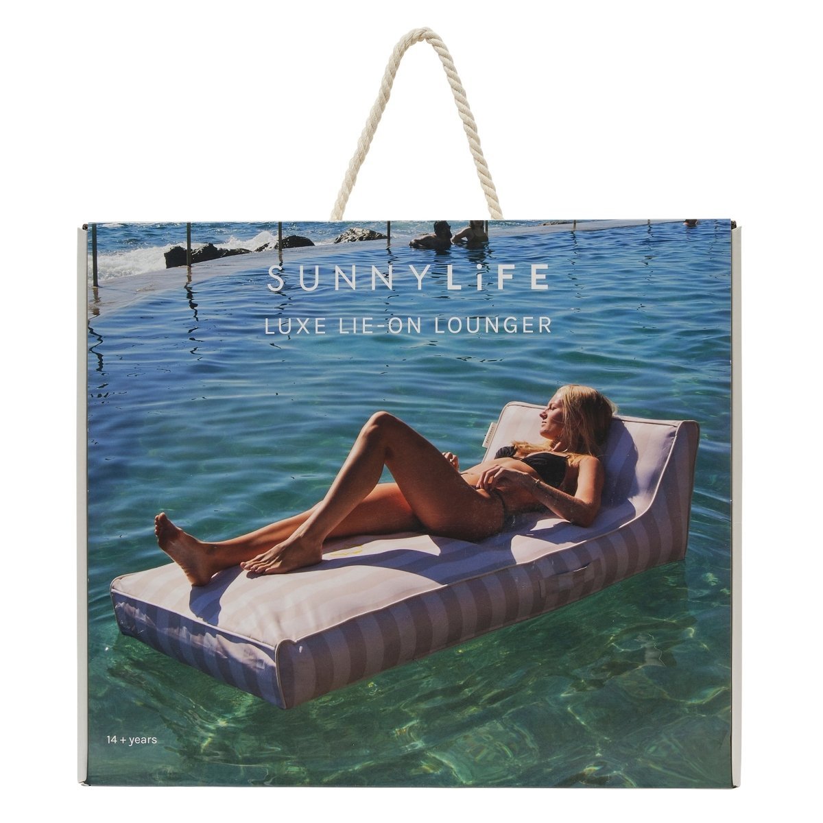 SUNNYLiFE Luxe Lie - On Lounger - Oyster Stripe - Loungers