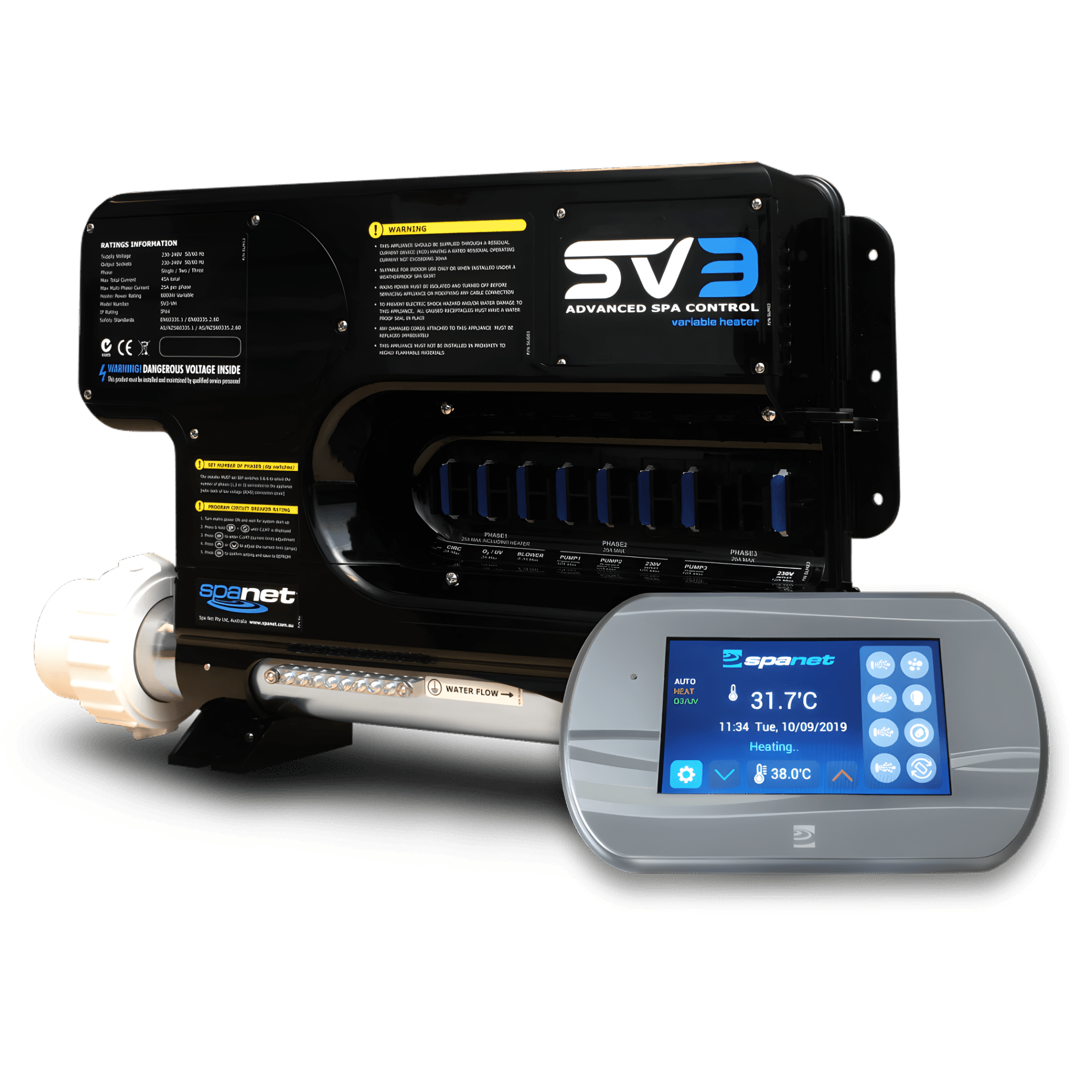 SpaNET SV3 - VH Spa Control & SVT43 Touchpad Package - Spa Controls