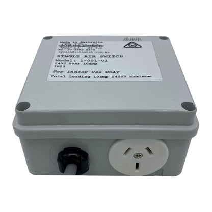 Single Outlet 10amp Air Switch Box - Air Switch Boxes