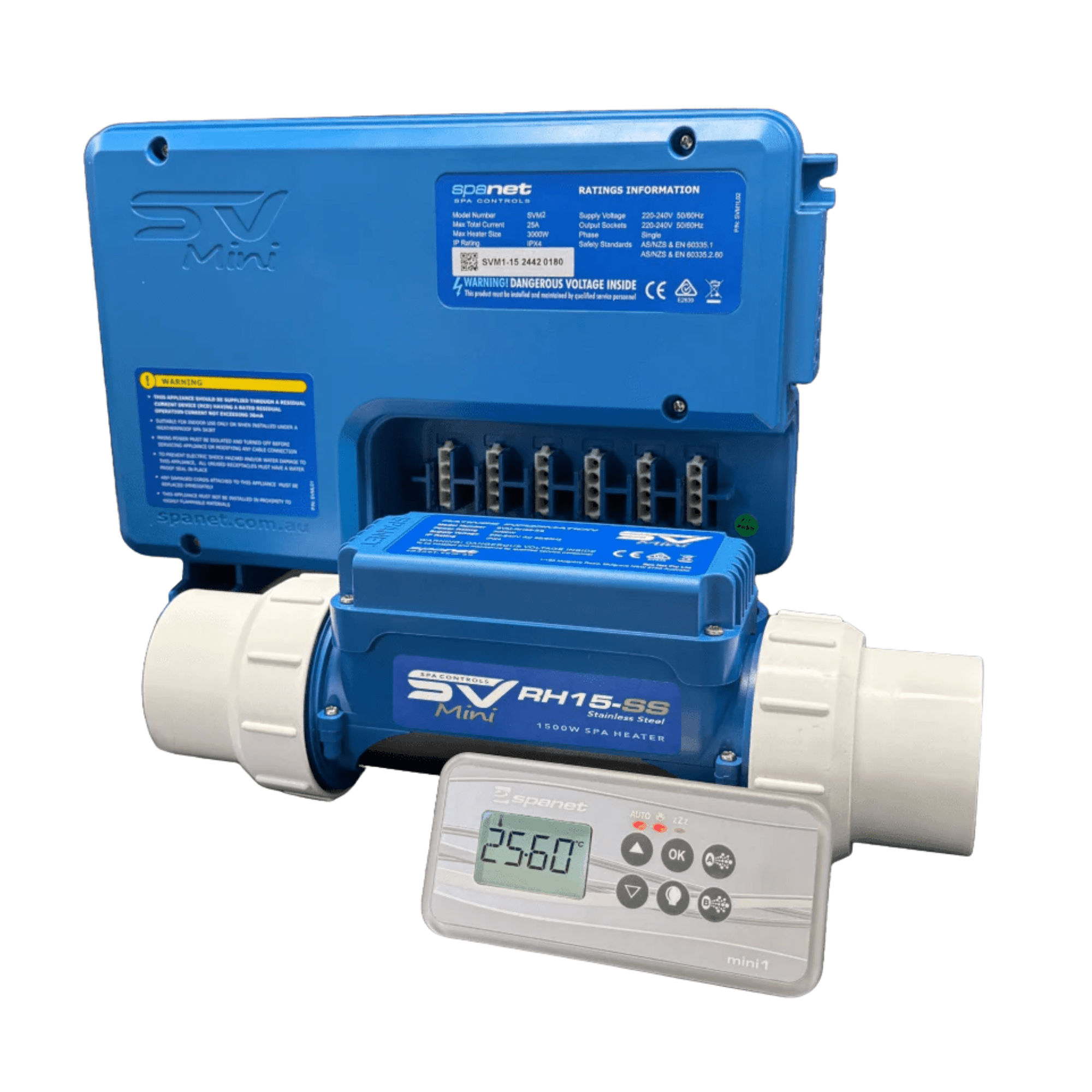 SpaNET SV Mini 1 Spa Control Package 1.5kW - Spa Controls