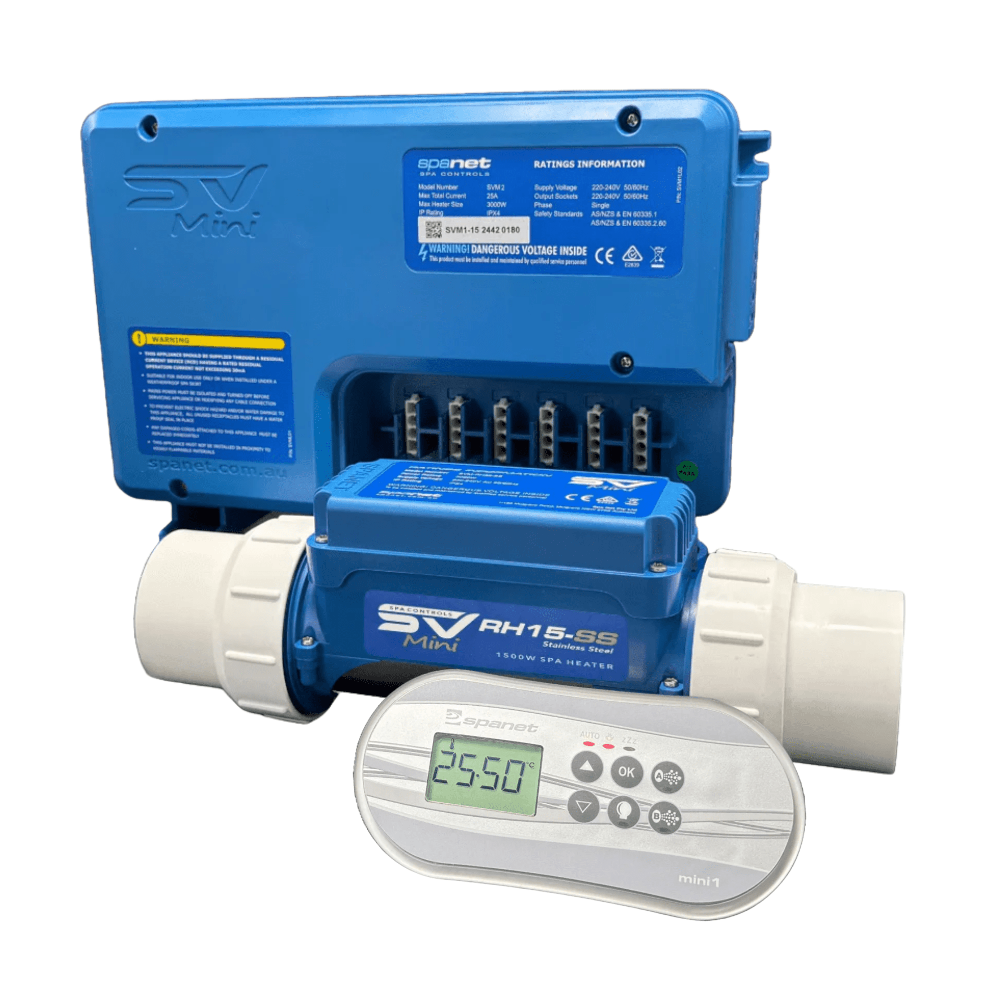 SpaNET SV Mini 1 Spa Control Package 1.5kW - Spa Controls
