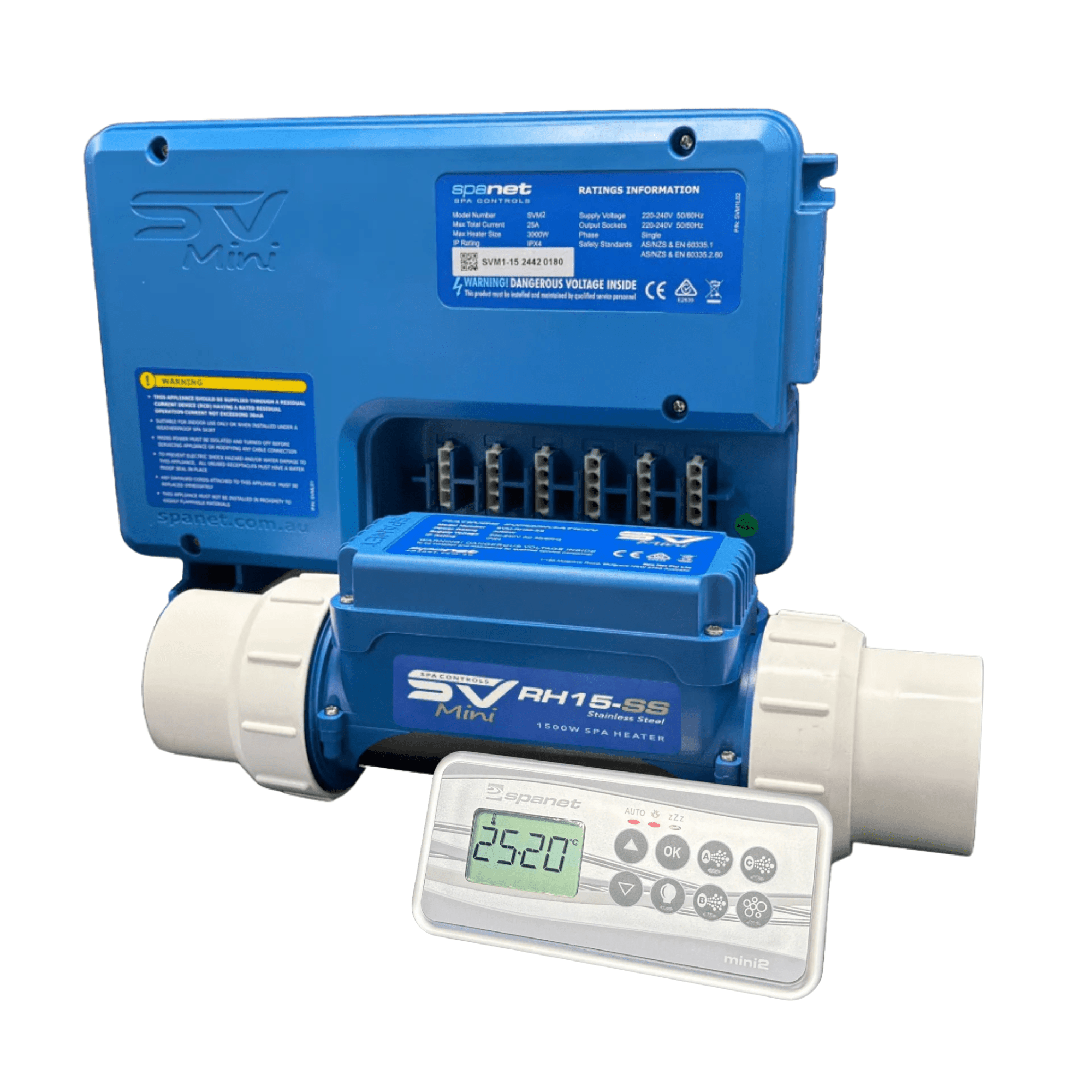 SpaNET SV Mini 2 Spa Control Package 1.5kW - Spa Controls