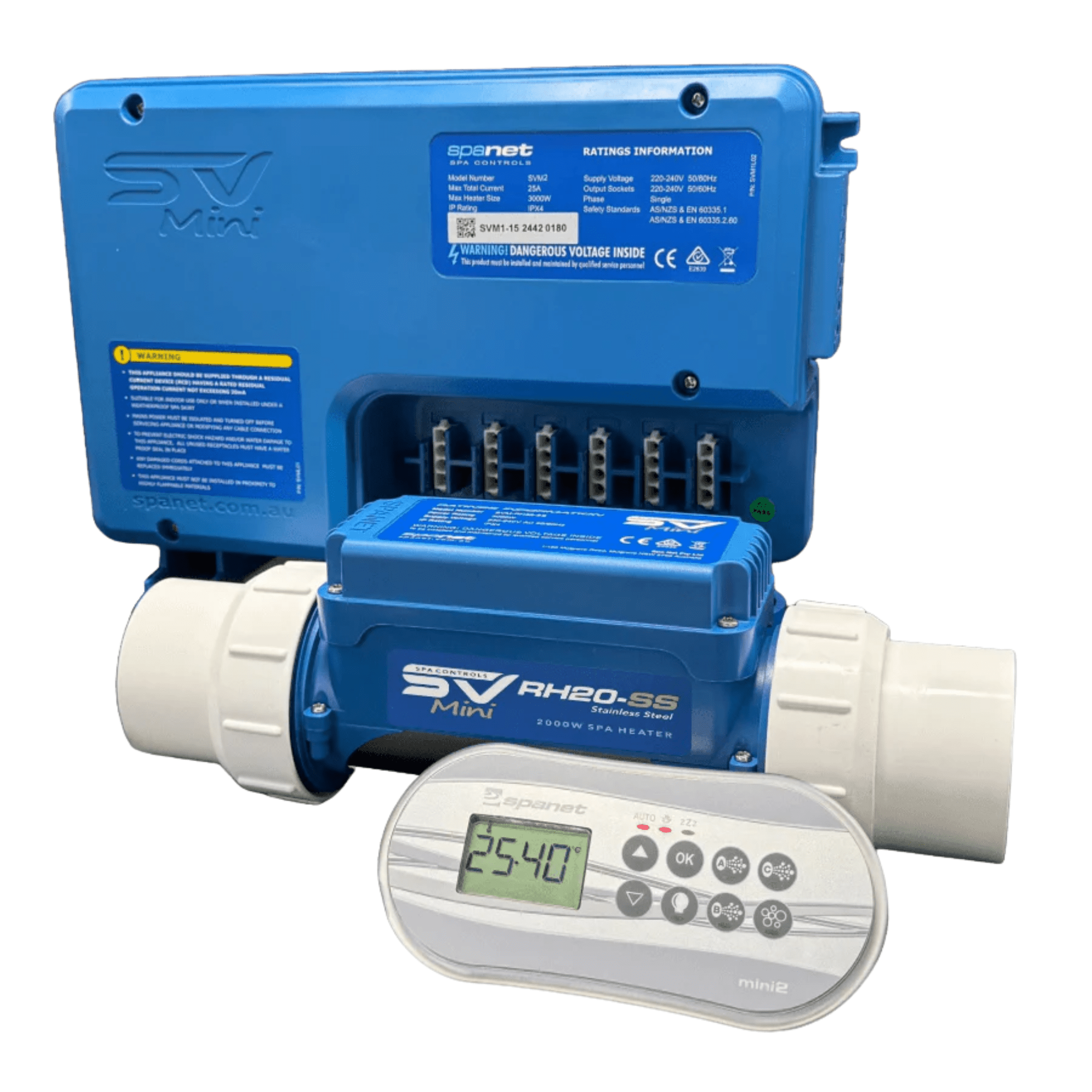 SpaNET SV Mini 2 Spa Control Package 2.0kW - Spa Controls