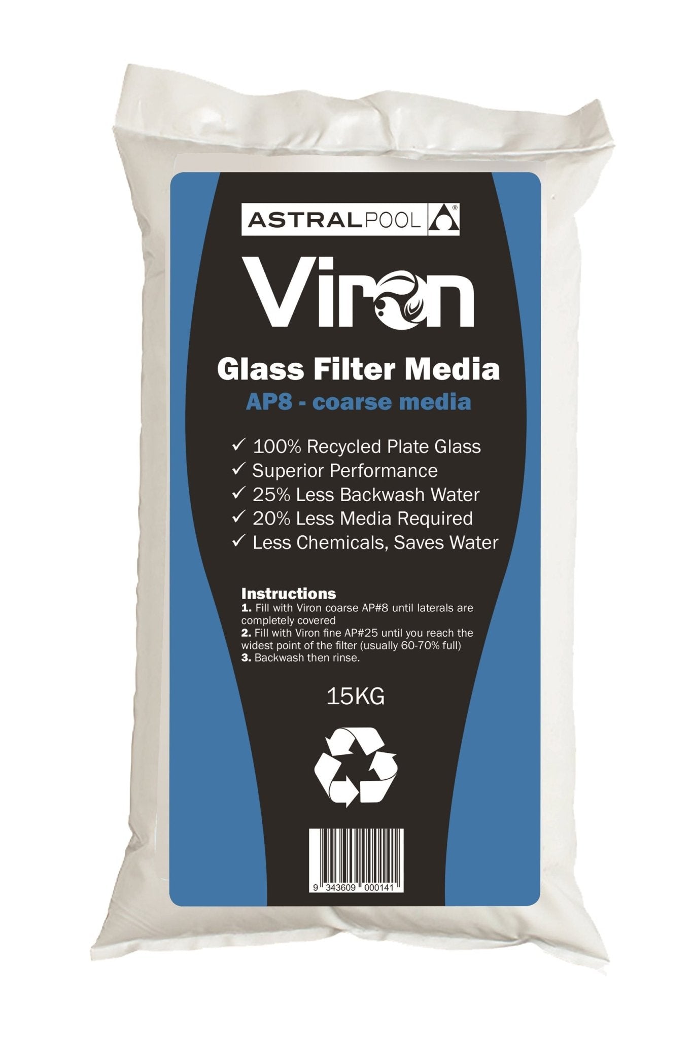 Viron Active Glass Filter Media Coarse 15kg - Equipment