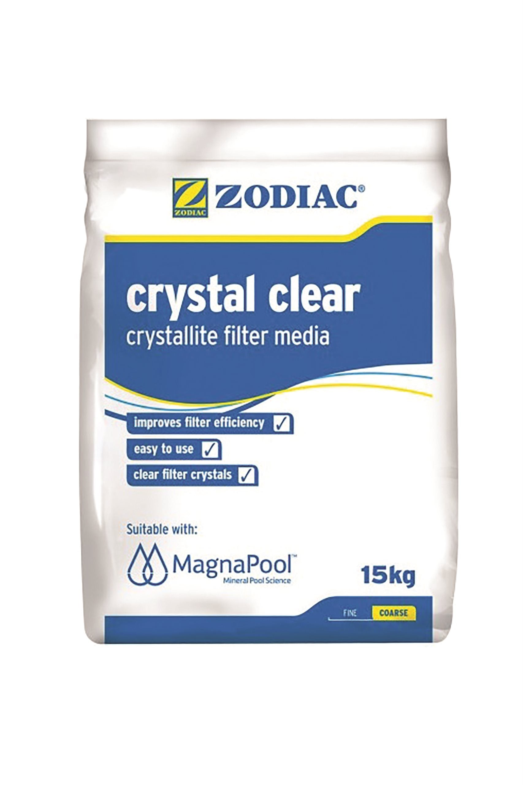 Zodiac Crystal Clear Crystallite Filter Media 15kg Coarse