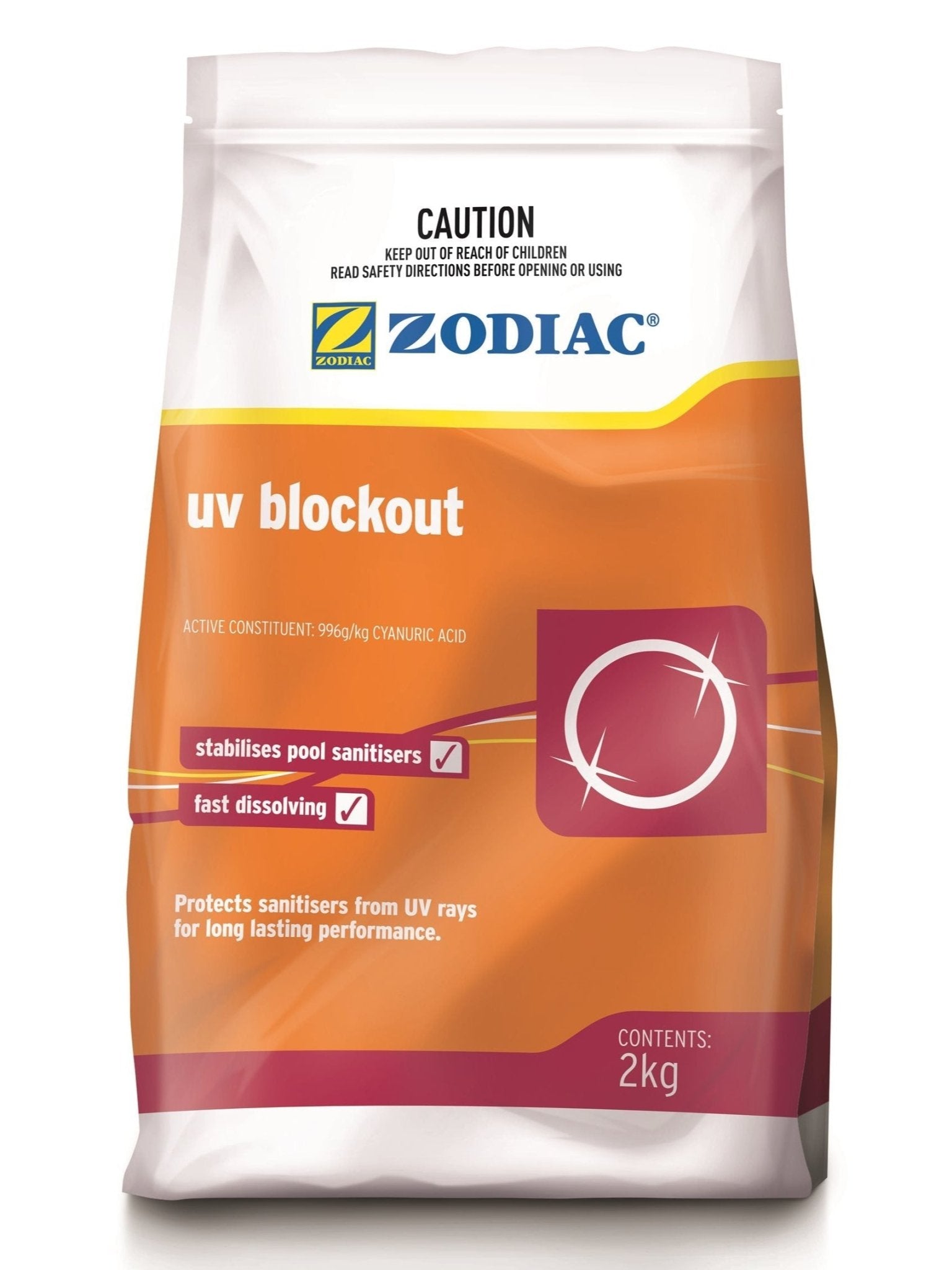 Zodiac UV Blockout 2kg Bag - Chemical Maintenance
