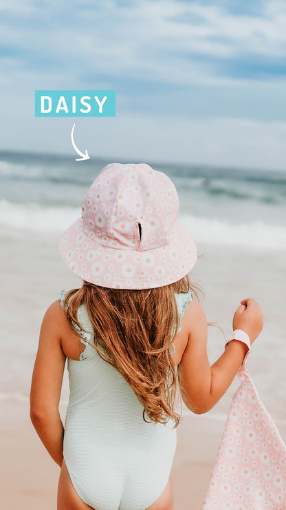 Kids Swim Bucket Hat -Daisy