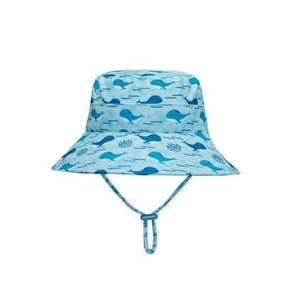 Kids Swim Bucket Hat - Whale Print - Laguna Lifestyle