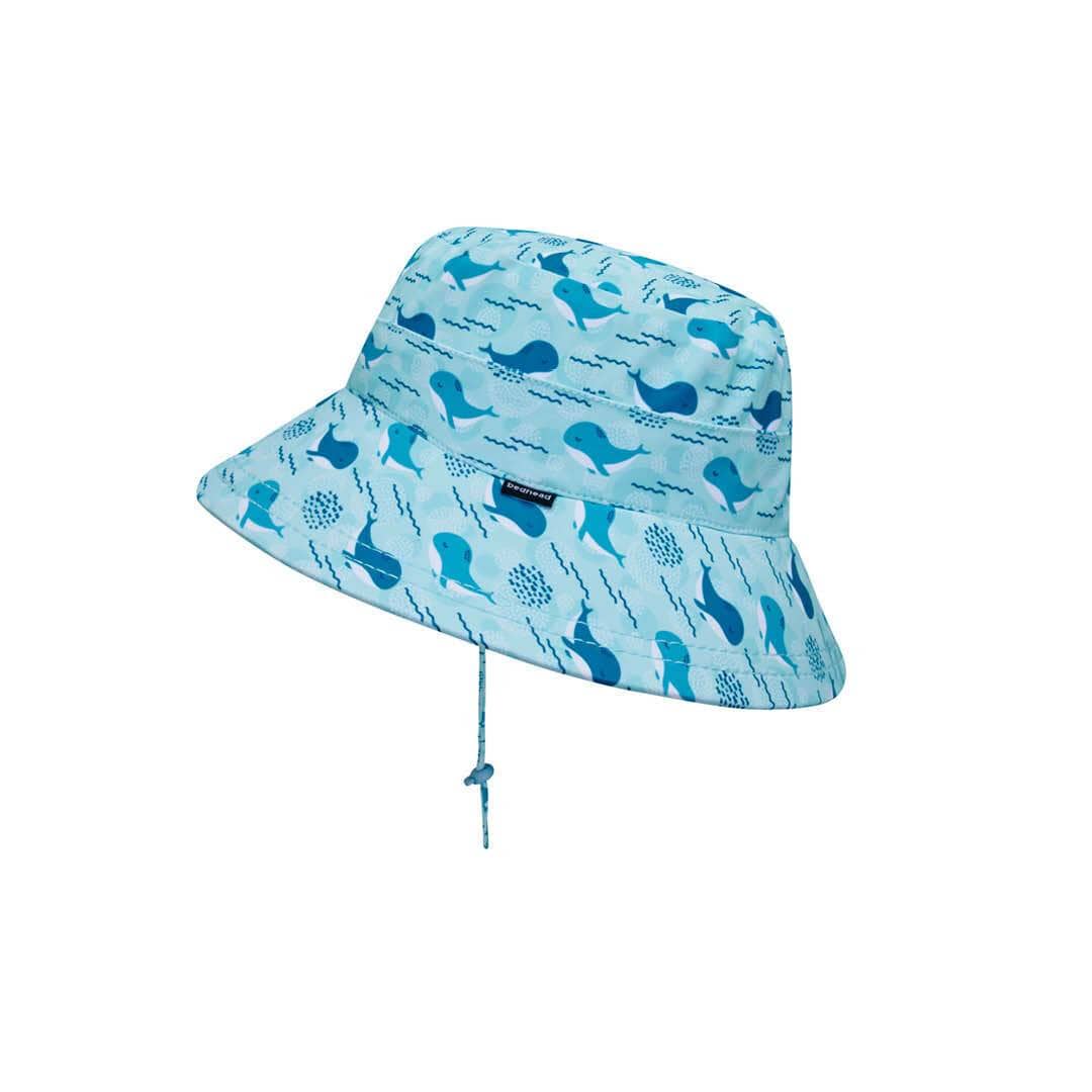 Kids Swim Bucket Hat - Whale Print - Laguna Lifestyle