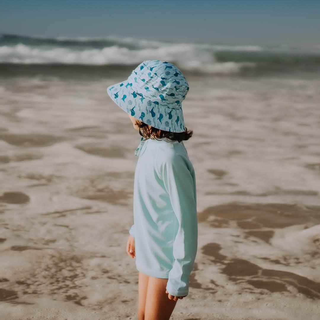 Kids Swim Bucket Hat - Whale Print - Laguna Lifestyle