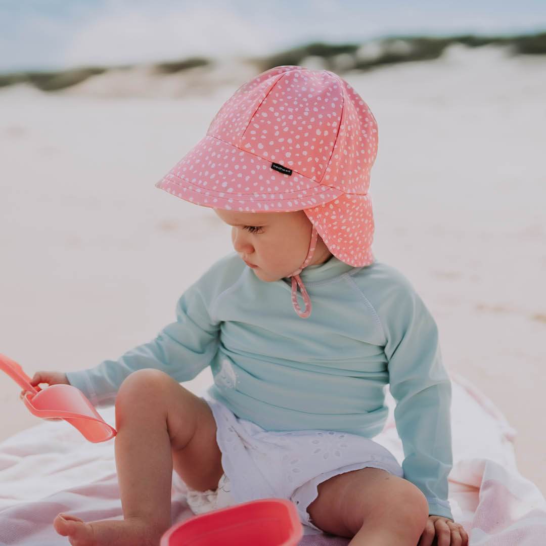 Kids Swim Legionnaire Flap Hat Hat - Spot Print - Laguna Lifestyle