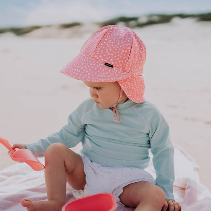 Kids Swim Legionnaire Flap Hat Hat - Spot Print - Laguna Lifestyle