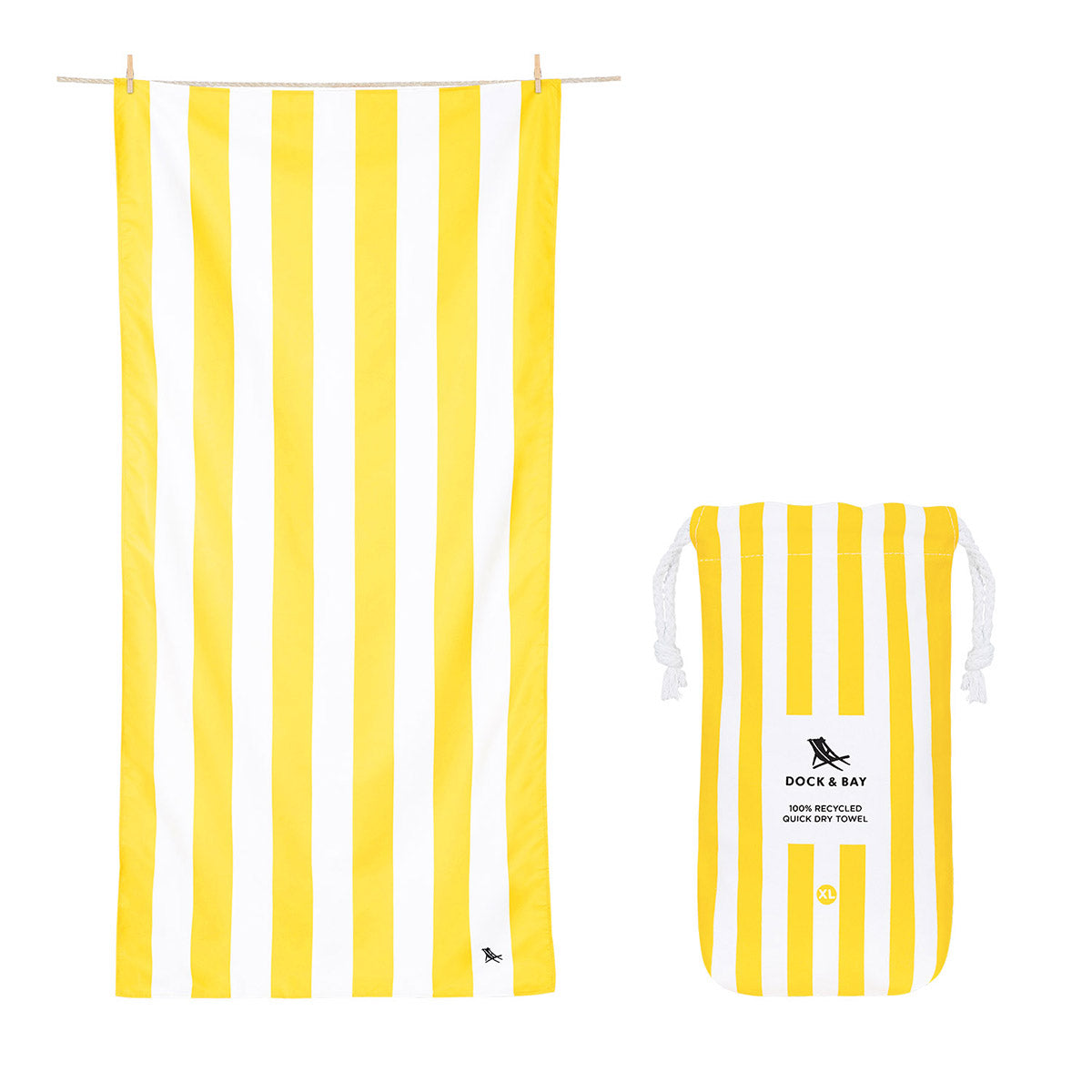 Quick Dry Beach Towel - Cabana Collection, Boracay Yellow