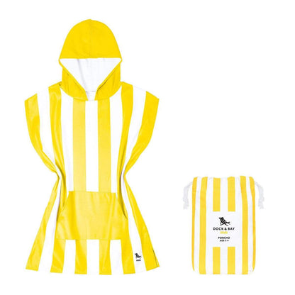 Kids Poncho Hooded Towel Mini Cabana Collection - Boracay Yellow - Laguna Lifestyle