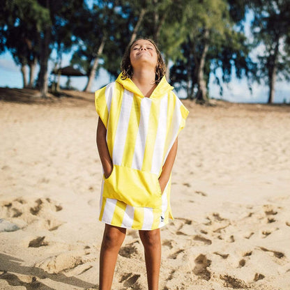 Kids Poncho Hooded Towel Mini Cabana Collection - Boracay Yellow - Laguna Lifestyle