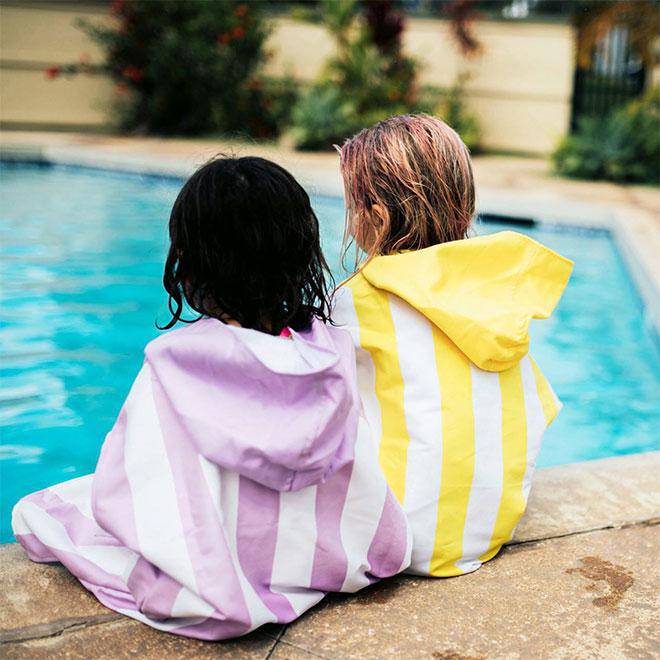 Kids Poncho Hooded Towel Mini Cabana Collection - Boracay Yellow - Laguna Lifestyle