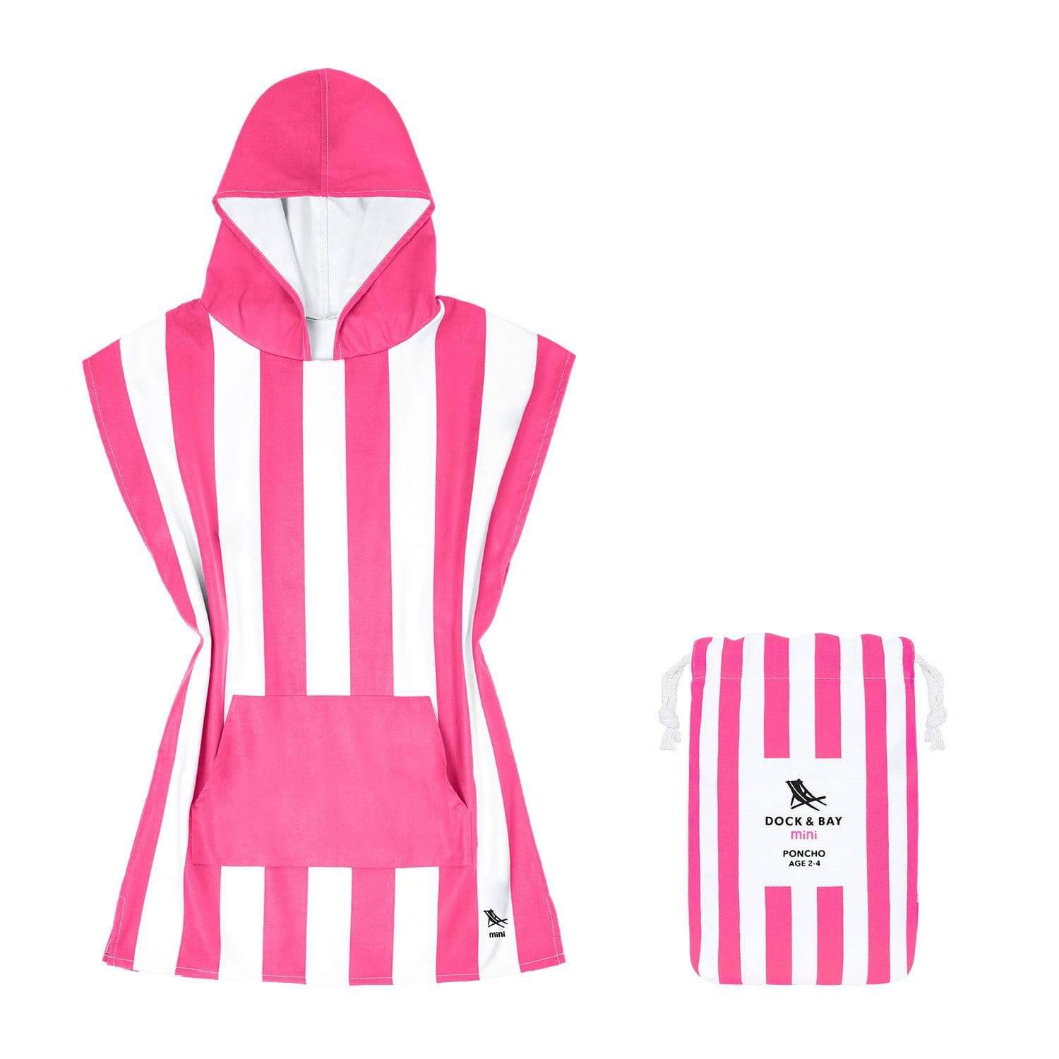 Kids Poncho Hooded Towel Mini Cabana Collection - Phi Phi Pink - Laguna Lifestyle