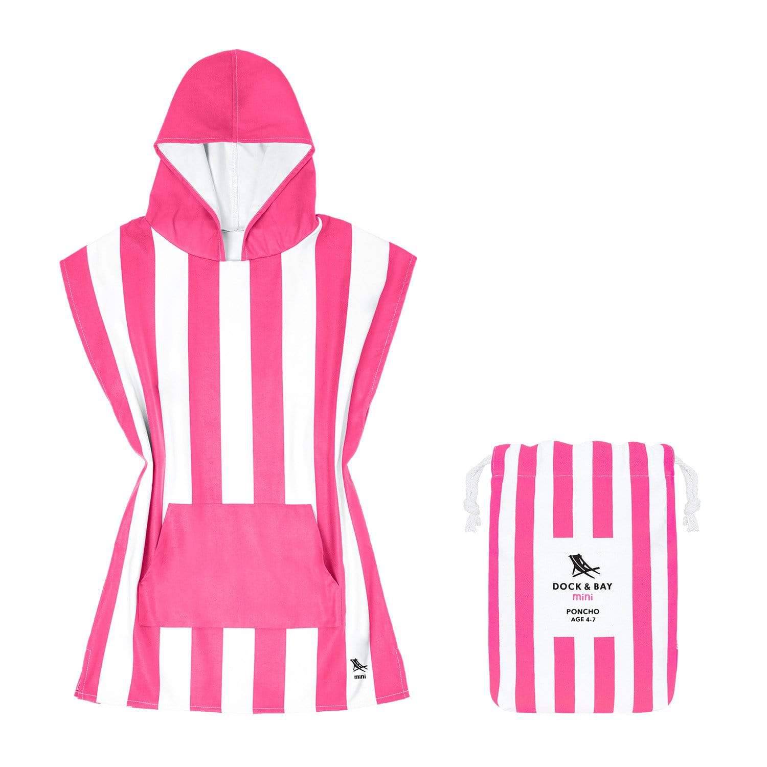 Kids Poncho Hooded Towel Mini Cabana Collection - Phi Phi Pink - Laguna Lifestyle