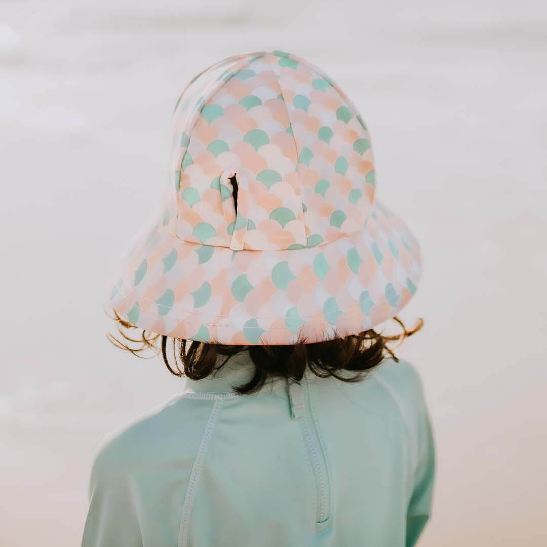 Kids Swim Ponytail Bucket Hat - Ariel - Laguna Lifestyle