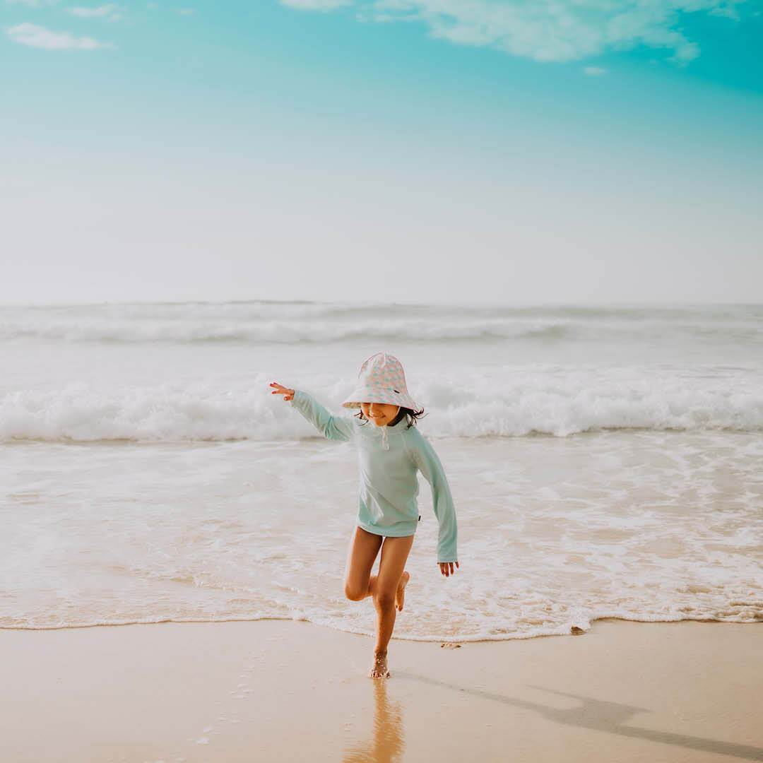 Kids Swim Ponytail Bucket Hat - Ariel - Laguna Lifestyle