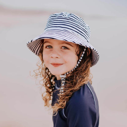 Bedhead Hat Kids Swim Bucket Hat - Navy Stripe