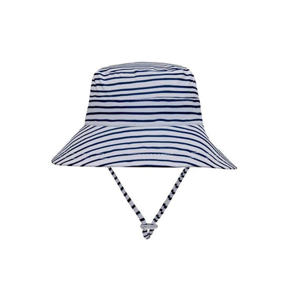 Bedhead Hat Kids Swim Bucket Hat - Navy Stripe