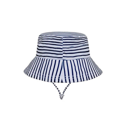 Bedhead Hat Kids Swim Bucket Hat - Navy Stripe