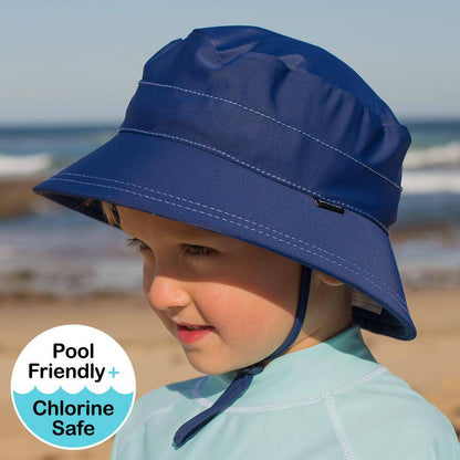 Kids Swim Bucket Hat - Navy - Laguna Lifestyle