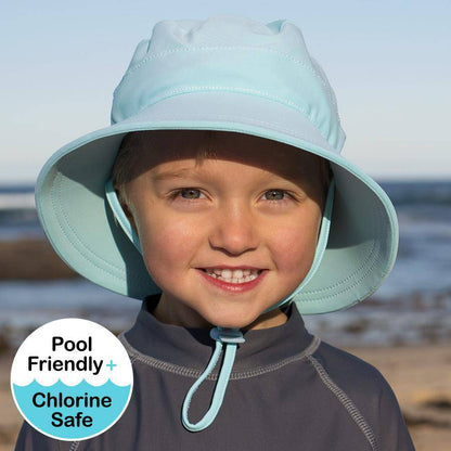 Kids Swim Bucket Hat - Aqua - Laguna Lifestyle