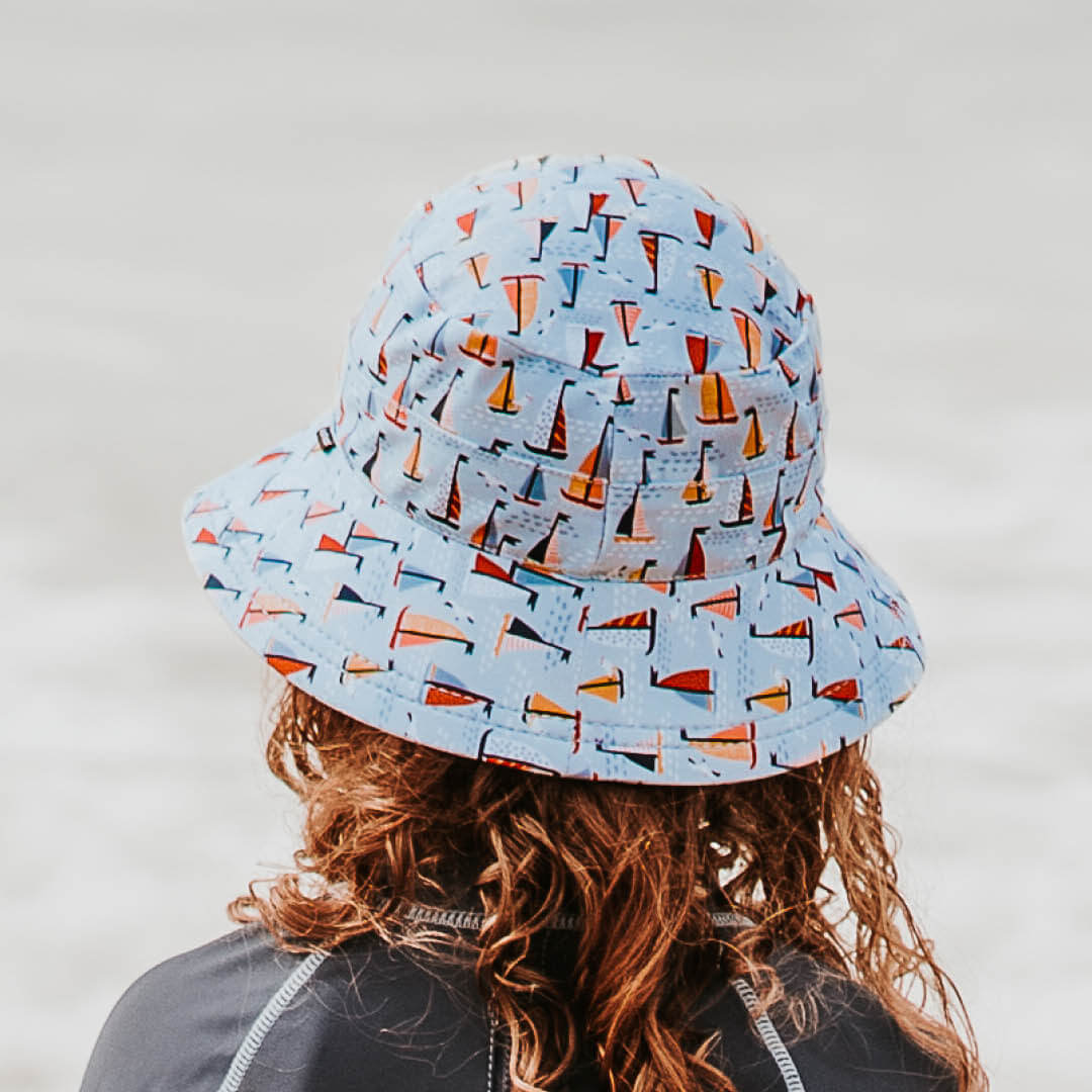 Kids Swim Bucket Hat - Boats