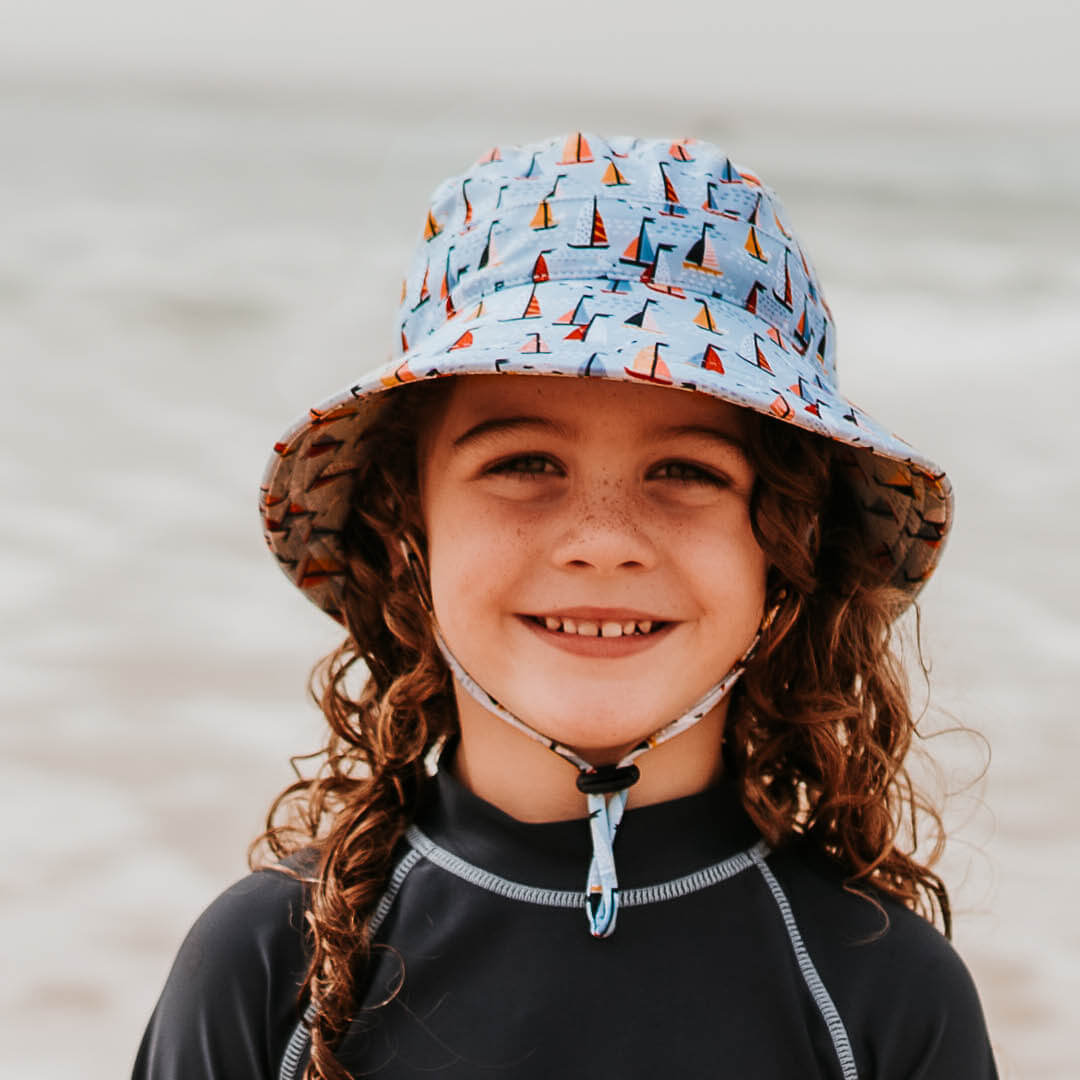 Kids Swim Bucket Hat - Boats