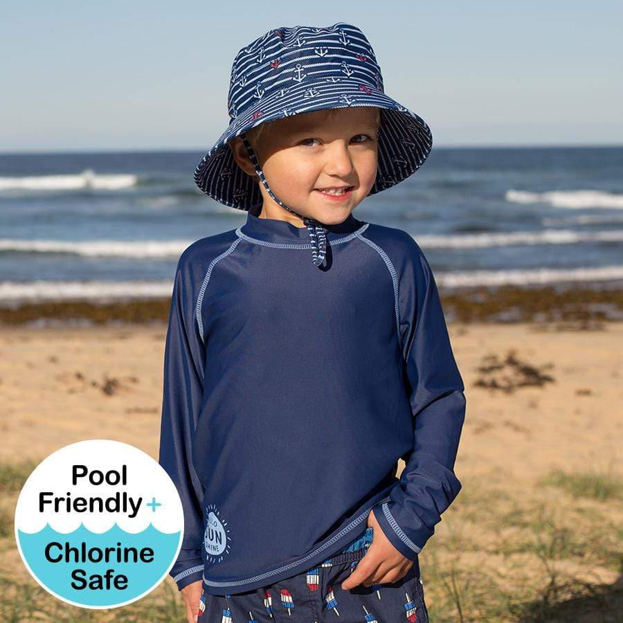 Kids Rash Vest UPF50+ - Navy - Laguna Lifestyle