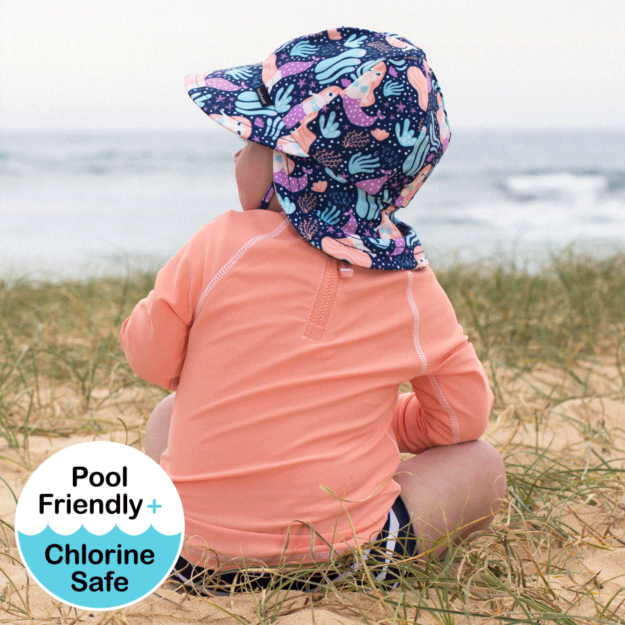 Kids Rash Vest UPF50+ - Peach - Laguna Lifestyle